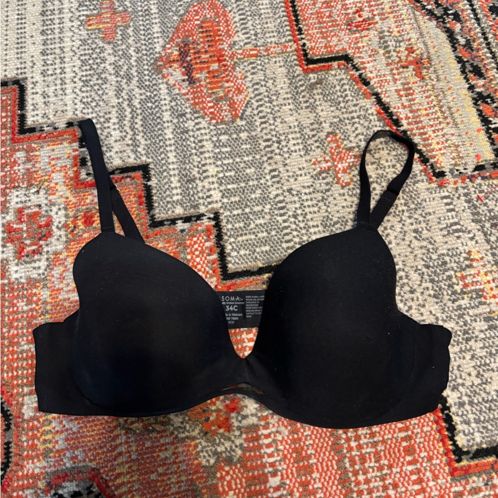 Soma Bodify Perfect Coverage Black Bra Underwire - Picture 2 of 5